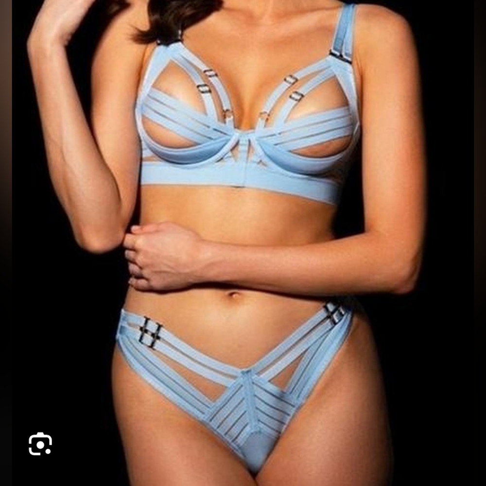 Honey Birdette Linda C 2pc Set in Baby Blue